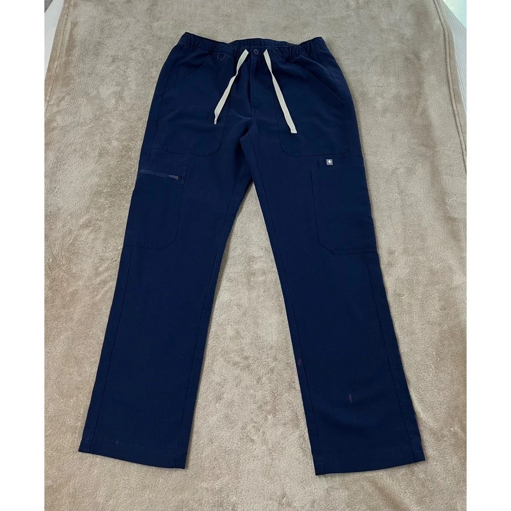 FIGS Technical Collection Scrub Pants Men's XS Navy Blue Cargo Pockets TM3001S